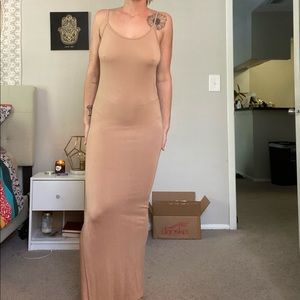 Forever 21 small nude maxi dress